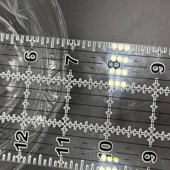 Vintage Etched Glass Pedestal Bowl With Floral Design - Picture 7 of 9